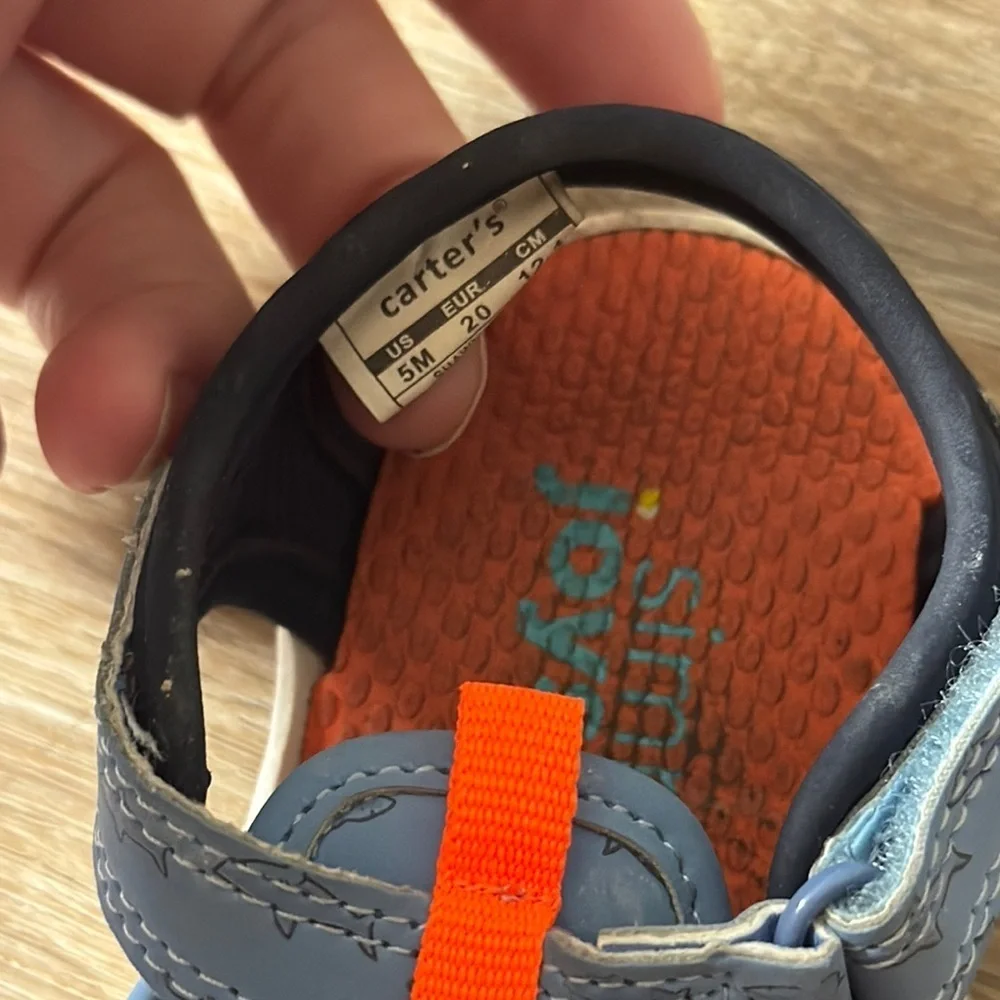 Kids Blue and Orange Sandals